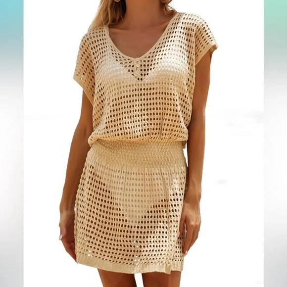 Crochet Beach Coverup Dress - Picture 3 of 5